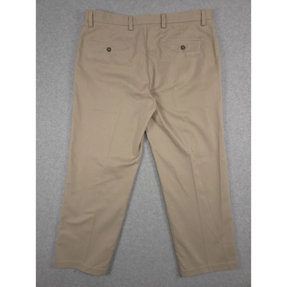 Dockers D3 Mens 38x29 Beige Khaki Flat Front Casual Chino Pants School